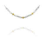 Mosaic persian coin necklace silver vermeil