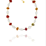 Star carnelian crystal pyrite vermeil