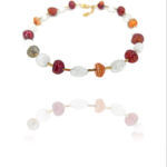 Star carnelian crystal pyrite vermeil