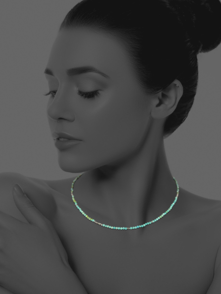 Stars Turquoise Silver Necklace
