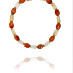 Stars agate carnelian vermeil necklace