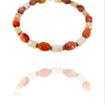 Stars agate carnelian vermeil necklace