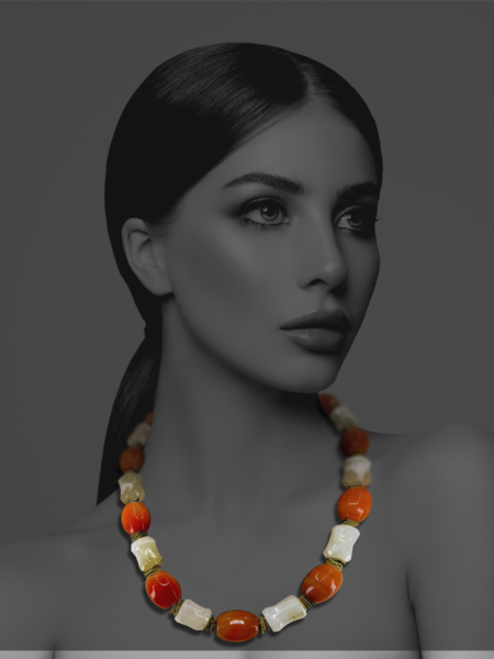 Star Agate Carnelian Vermeil Necklace