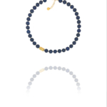 Stars necklace lapis vermeil silver