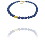 Stars necklace lapis vermeil silver