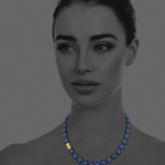 Stars necklace lapis vermeil silver