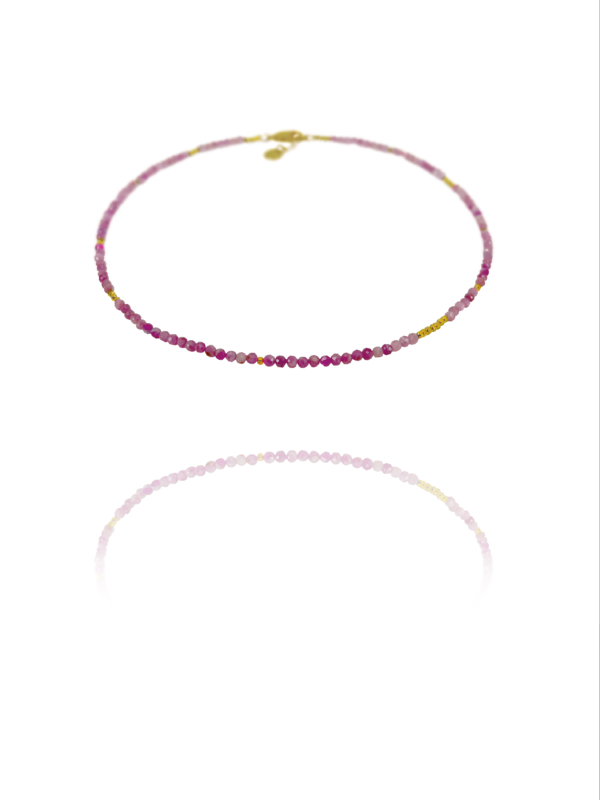 Stars Pink Tourmaline Vermeil Necklace