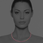 Stars necklace pink tourmaline vermeil silver