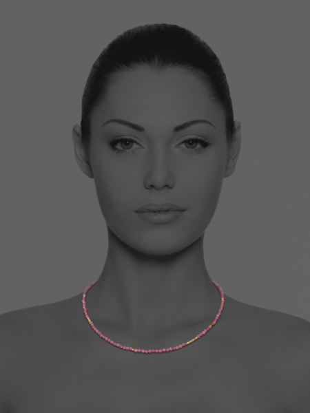 Stars Pink Tourmaline Vermeil Necklace