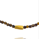 Stars necklace tiger eye vermeil silver