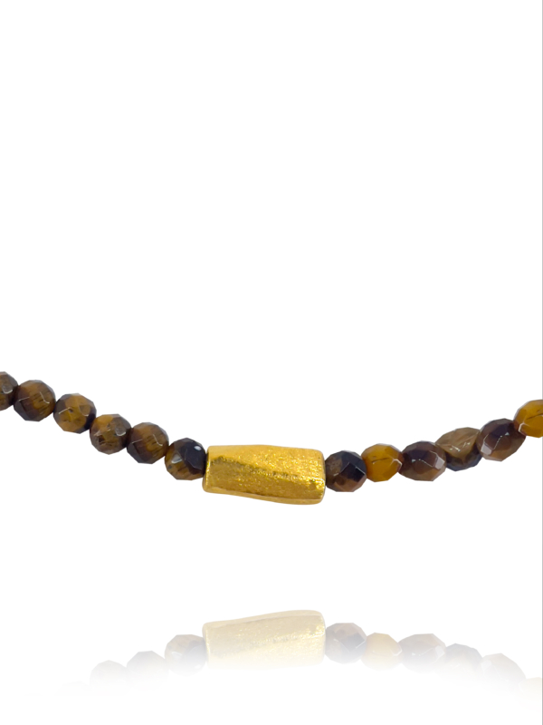 Stars Tiger Eye Vermeil Necklace