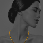 Stars necklace tiger eye vermeil silver