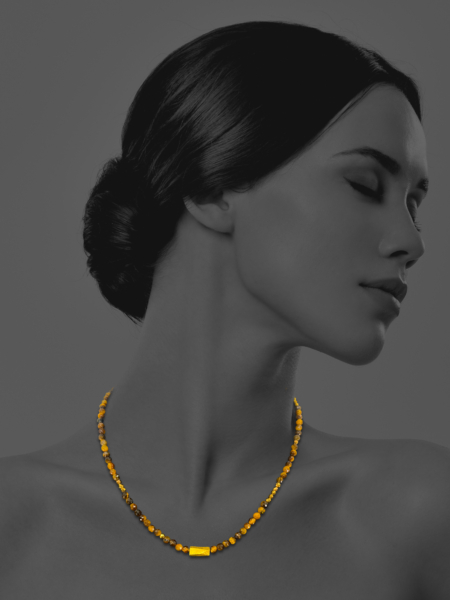 Stars Tiger Eye Vermeil Necklace
