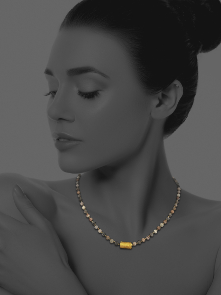 Stars Jasper Picasso Vermeil Necklace