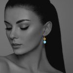 coins turquoise earrings