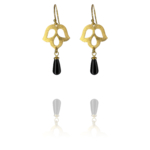 Alina Blossom earrings vermeil onyx Alina Blossom earrings vermeil onyx