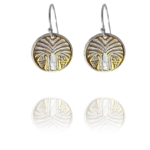 Assyrian tree of life Large earrings silver vermeil