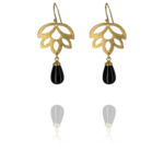 Blossom earrings vermile silver onyx