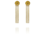 Coin chain earrings silver