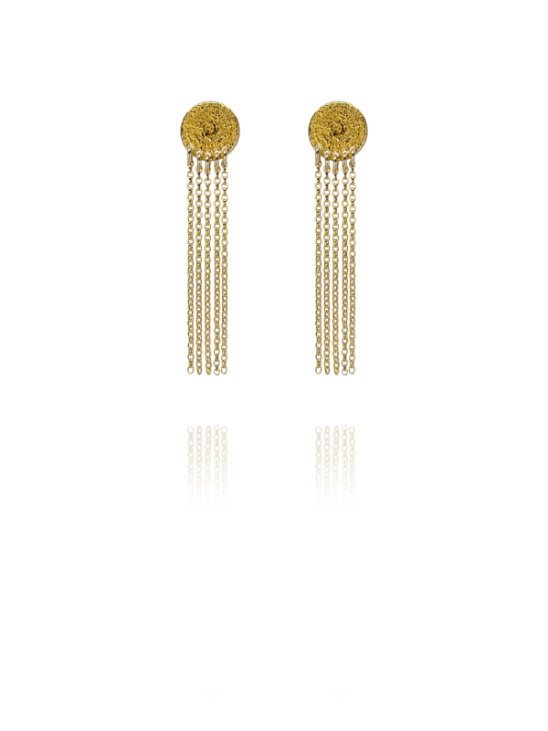 Coins Chain stud earrings