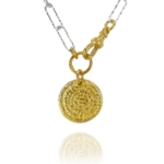 Coin chain necklace silver vermeil Coin chain necklace silver vermeil