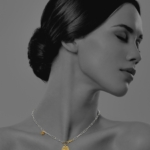 Coin chain necklace silver vermeil