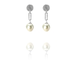 Coins pearl earrings silver Coins pearl earrings silver