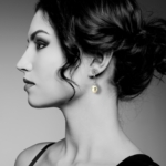 Coins pearl earrings silver