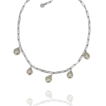 Coins pearl necklace silver Coins pearl necklace silver