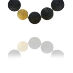 Dome lava necklace silver vermeil