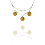 Domes chains necklace silver vermeil