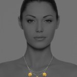 Domes chains necklace silver vermeil