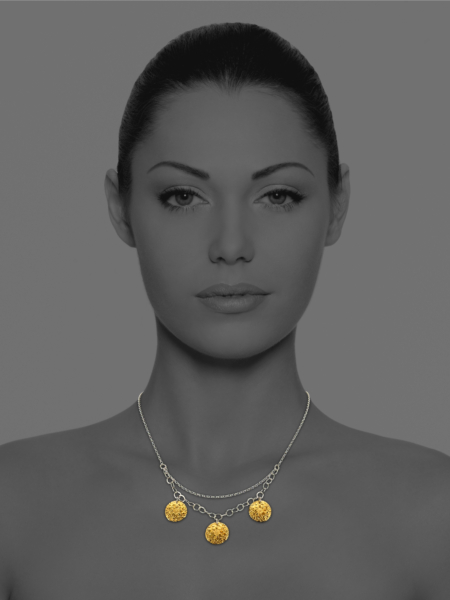 Domes and Chains Vermeil Necklace