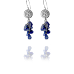 Kofic coin Lapis drops earrings silver Kofic coin Lapis drops earrings silver