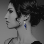 Kofic coin Lapis drops earrings silver