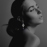 Nooria earrings silver lapis