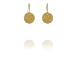 Textured coin earrings vermeil Textured coin earrings vermeil