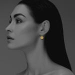 Textured coin earrings vermeil