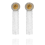 Dome chains vermeil silver earrings