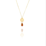 Mosaic Star small pendent necklace vermeil carnelian