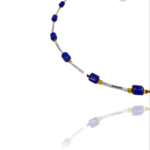 Star lapis pyrite hematite necklace