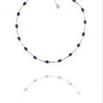 Star lapis pyrite hematite necklace