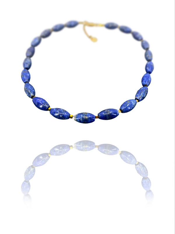 Star lapis pyrite vermeil necklace