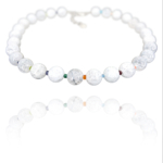 Stars rainbow crackle crystal silver crystal mixgem