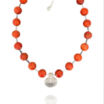 Stars seashell silver coral hematite Stars seashell silver coral hematite