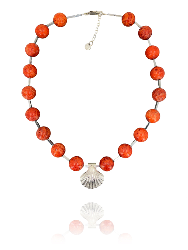 Stars seashell silver coral hematite