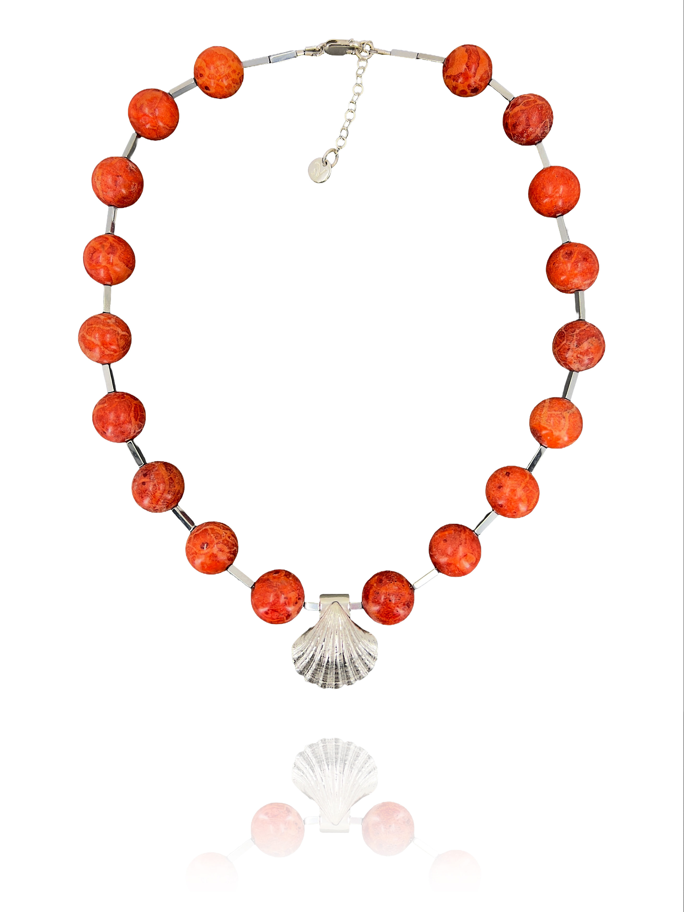 Stars seashell silver coral hematite