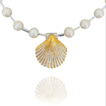 Stars seashell vermeil pearl heatite