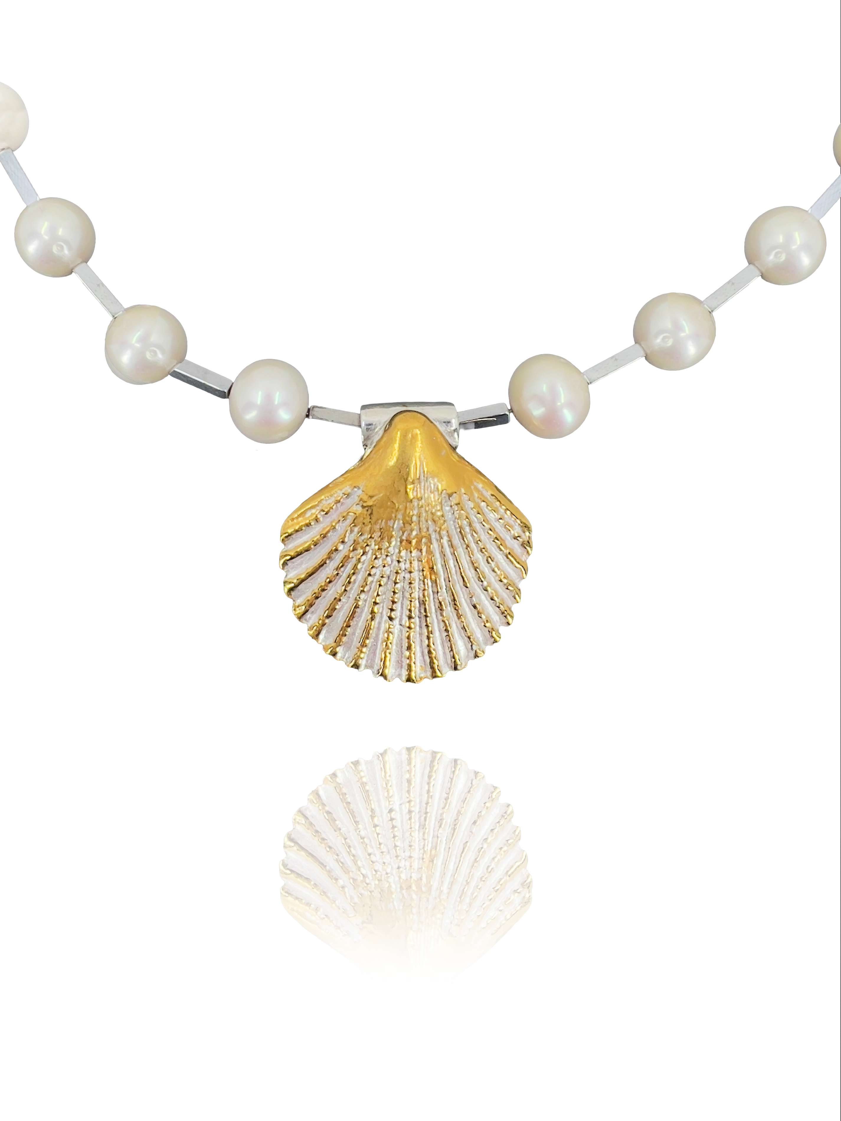 Stars seashell vermeil pearl heatite
