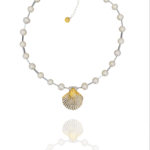 Stars seashell vermeil pearl heatite